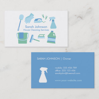 Modern Professional Cleaning Service Business Card