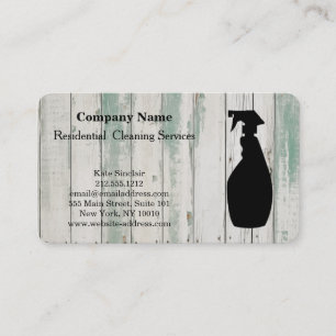 Modern Professional Cleaning Service Spray Bottle Business Card