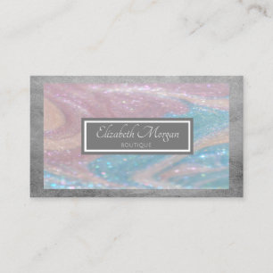 Modern Professional Colourful Glitter Frame Business Card