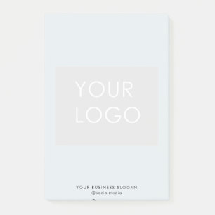Modern Professional Company Business Logo Blue Post-it Notes