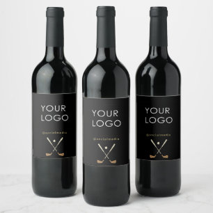 Modern Professional Company Business Logo Golf  Wine Label