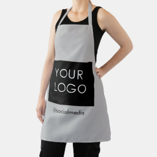Modern Professional Company Business Logo Grey Apron