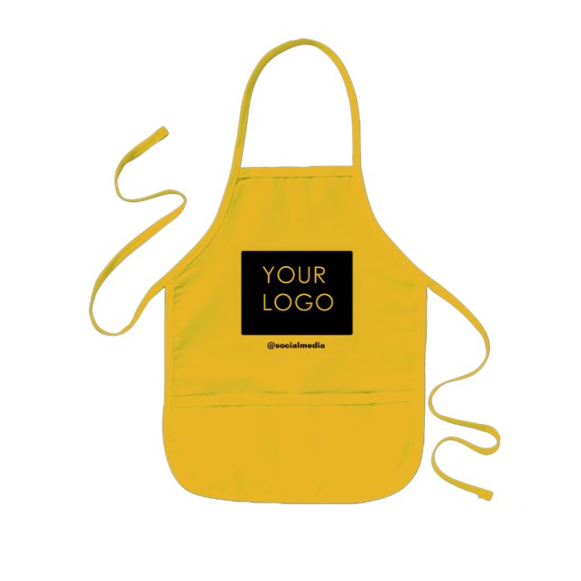 Modern Professional Company Business Logo Kids Kids Apron (Front)