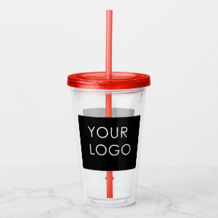 Modern Professional Company Business Logo Promo  Acrylic Tumbler