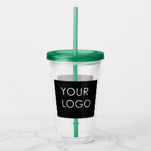 Modern Professional Company Business Logo Promo Acrylic Tumbler