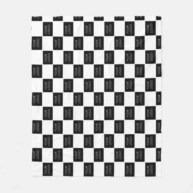 Modern Professional Company Business Logo Promo   Fleece Blanket (Front)