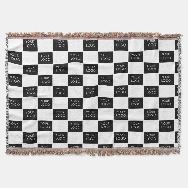 Modern Professional Company Business Logo Promo    Throw Blanket (Front)