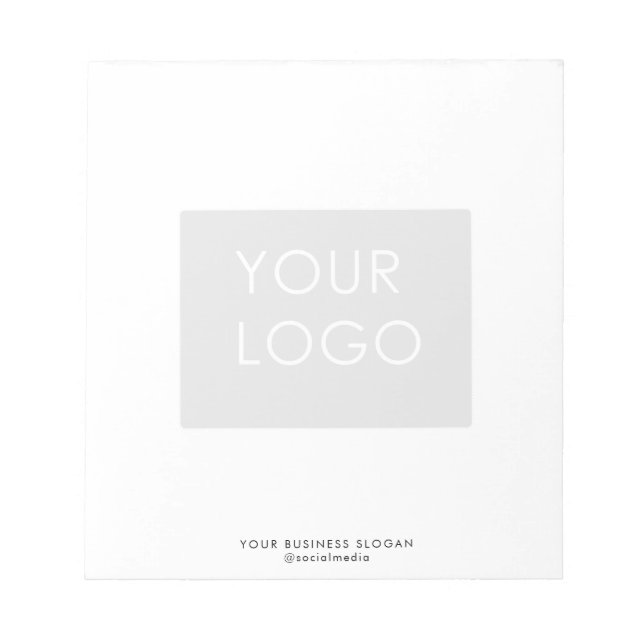 Modern Professional Company Business Logo White   Notepad (Front)