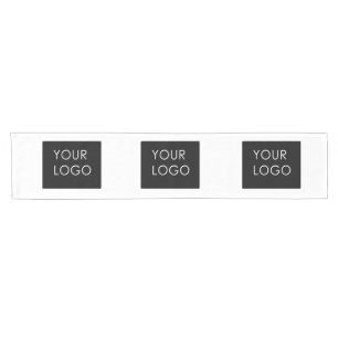 Modern Professional Company Business Logo White  Short Table Runner