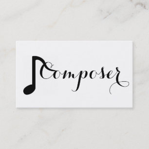 Modern Professional Composer Music Notes Musician Business Card