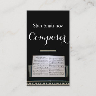 Modern Professional Composer Music Notes Musician Business Card
