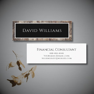 Modern Professional Consultant Marble Mini Business Card