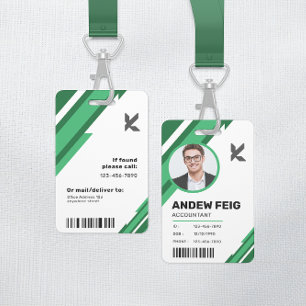 Modern Professional Corporate Accountant ID Badge