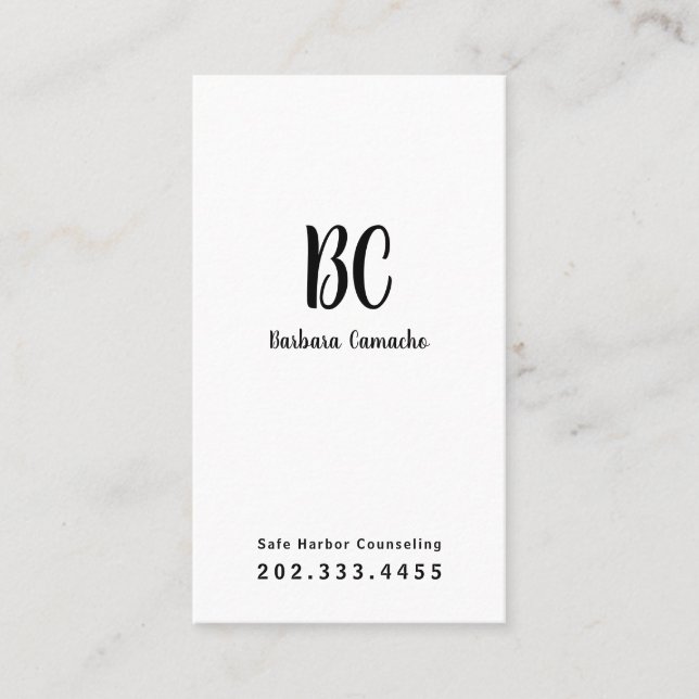 Modern Professional Counseling, Therapist, Business Card (Front)