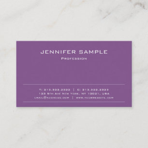 Modern Professional Creative Minimalist Plain Luxe Business Card
