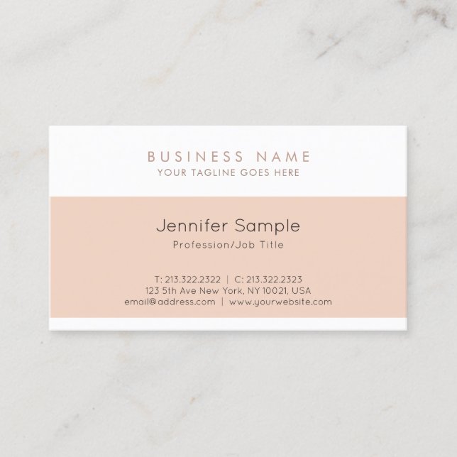 Modern Professional Creative Simple Design Luxury Business Card (Front)