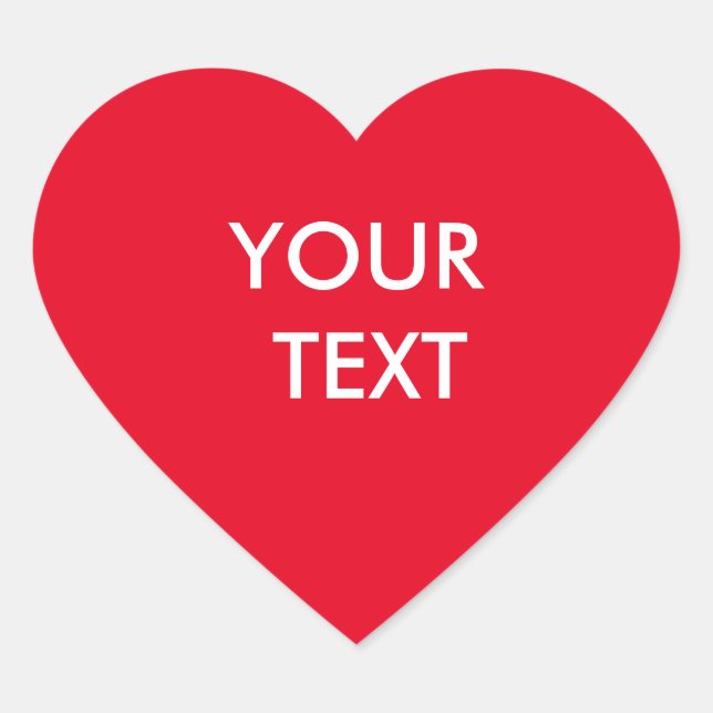 Modern Professional Custom Brand Red Heart Sticker (Front)