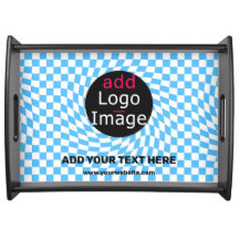 Modern Professional Custom Business Chequered Blue