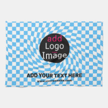 Modern Professional Custom Business Chequered Blue