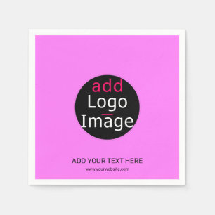 Modern Professional Custom Business Chic Pink Napkin