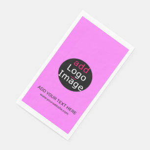 Modern Professional Custom Business Chic Pink Napkin