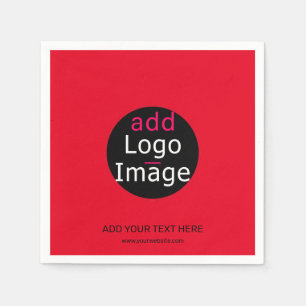Modern Professional Custom Business Chic Red Napkin