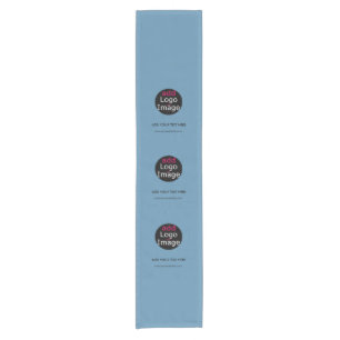 Modern Professional Custom Business Dusty Blue Short Table Runner