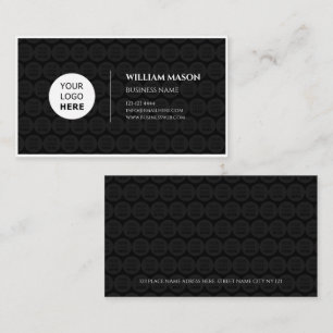 Modern professional custom logo black simple business card