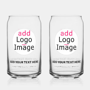 Modern Professional Customisable Business Chic  Can Glass