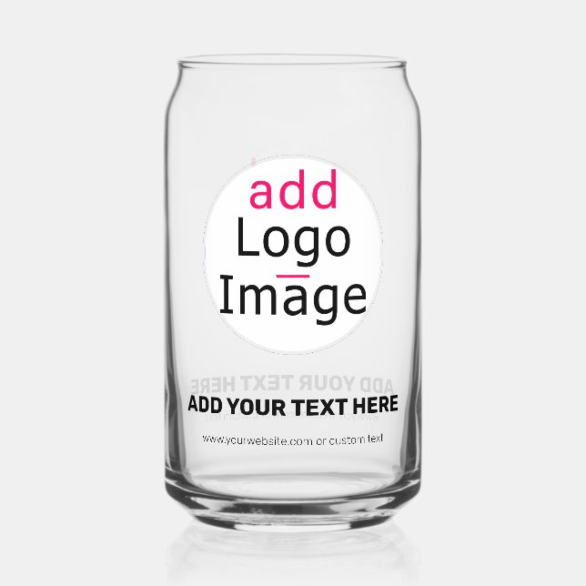 Modern Professional Customisable Business Chic  Can Glass (Front)