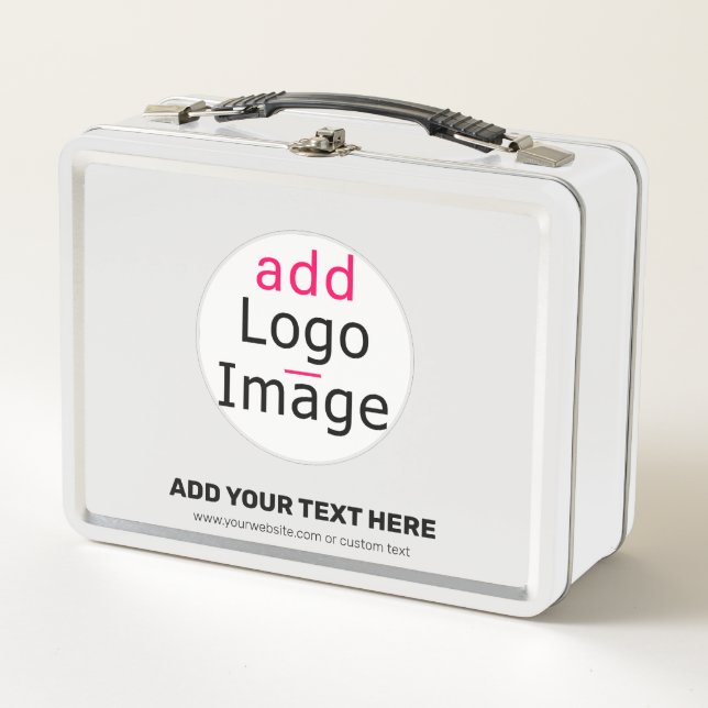 Modern Professional Customisable Business Chic  Metal Lunch Box (Front)