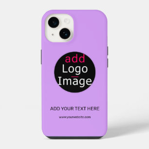 Modern Professional Customisable Business Lilac iPhone 14 Case