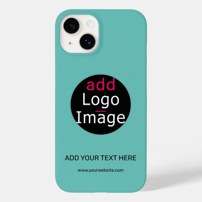 Modern Professional Customisable Business Mint  Case-Mate iPhone Case (Back)