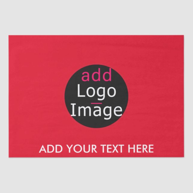 Modern Professional Customisable Business Red Tissue Paper (Front)