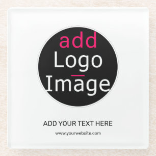 Modern Professional Customisable Business White Glass Coaster