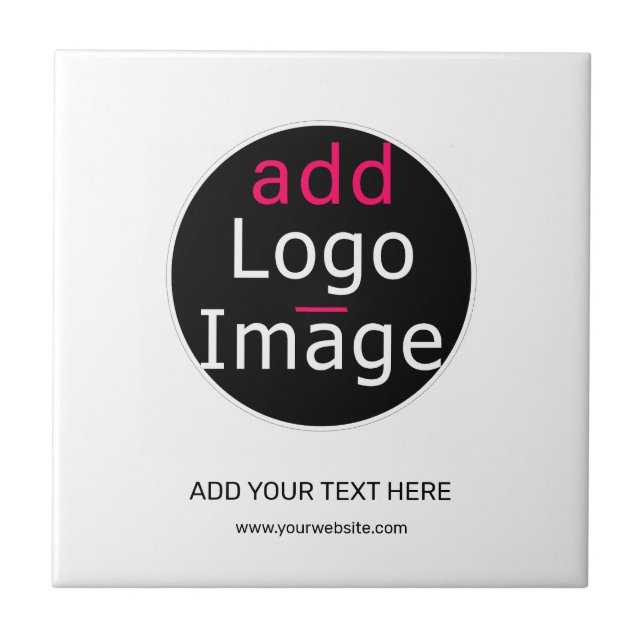 Modern Professional Customisable Business White Tile (Front)