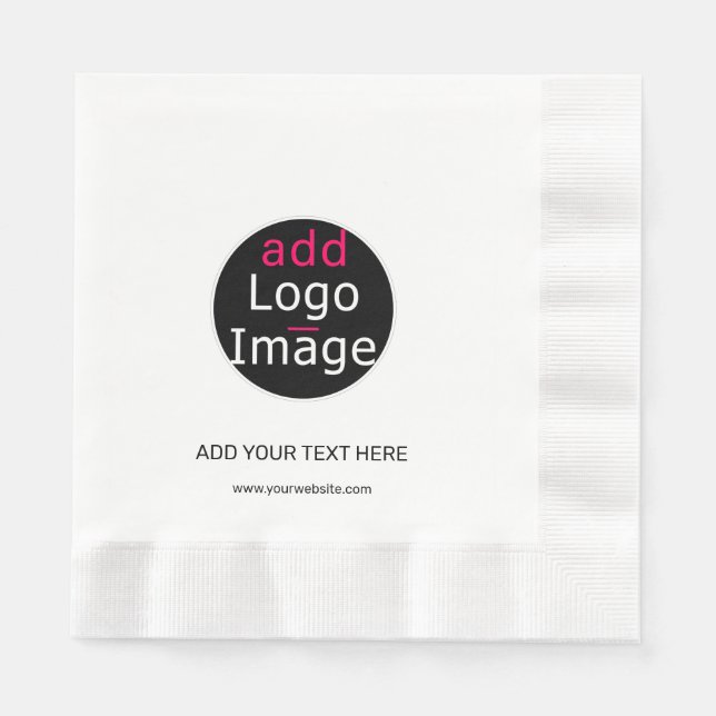Modern Professional Customisable Wedding Napkin (Front)