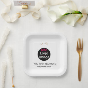 Modern Professional Customisable Wedding Paper Plate