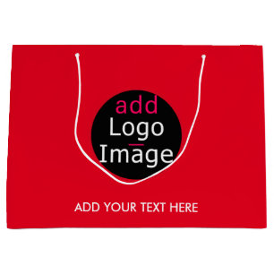 Modern Professional Customizable Business Red Large Gift Bag