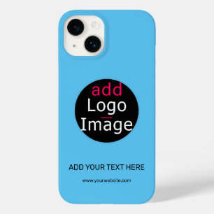 Modern Professional Customizable Business Sky Blue Case-Mate iPhone 14 Case