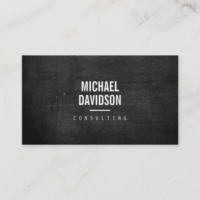 MODERN PROFESSIONAL Dark Wood Business Card (Front)