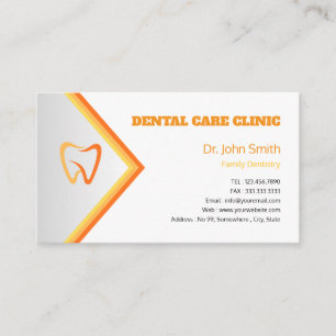 Modern Professional Dental Custom Practice Business Card