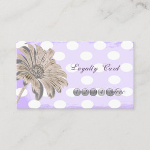Modern Professional,Dotted,Flower Loyalty Card