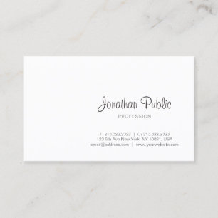 Modern Professional Elegant Calligraphy Script Business Card