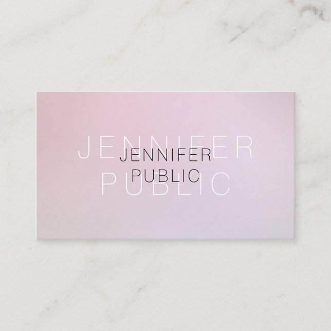 Modern Professional Elegant Colours Luxury Plain Business Card (Front)