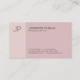 Modern Professional Elegant Colours Monogram Plain Business Card