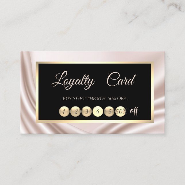 Modern  Professional Elegant Frame Loyalty Card (Front)