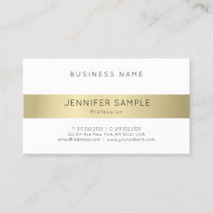 Modern Professional Elegant Gold Look Simple Plain Business Card