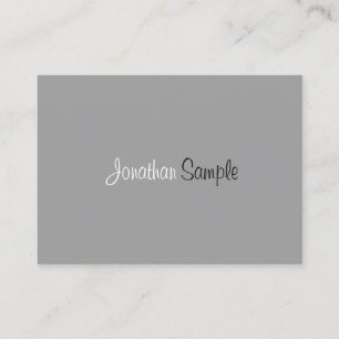 Modern Professional Elegant Grey Simple Design Business Card
