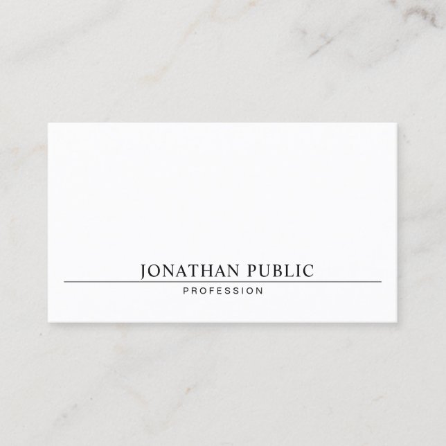Modern Professional Elegant Minimalist Design Business Card (Front)